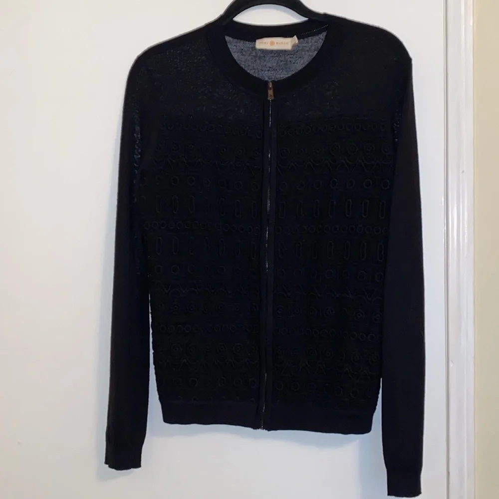Tory Burch wool zipper cardigan